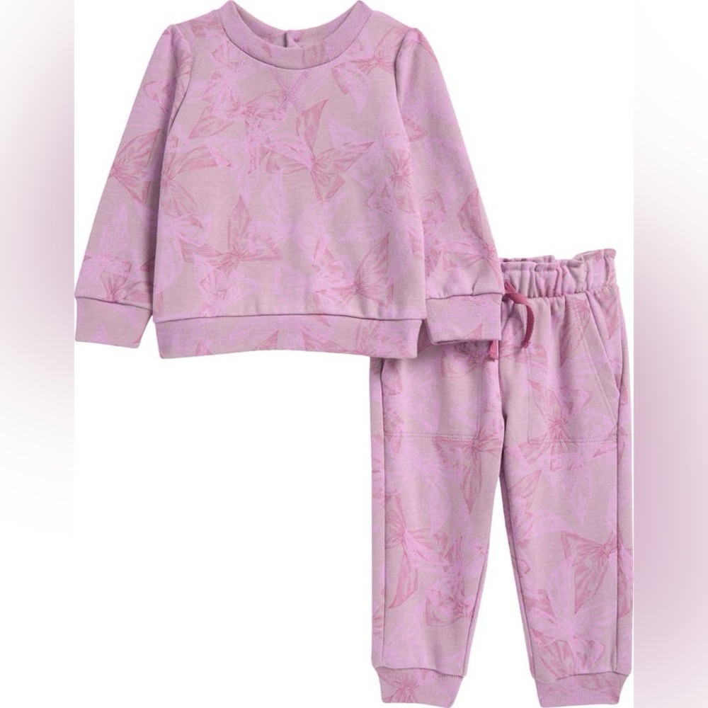 🆕 NWT Splendid Toddler Bow Sweatshirt & Sweatpants Set 🎀